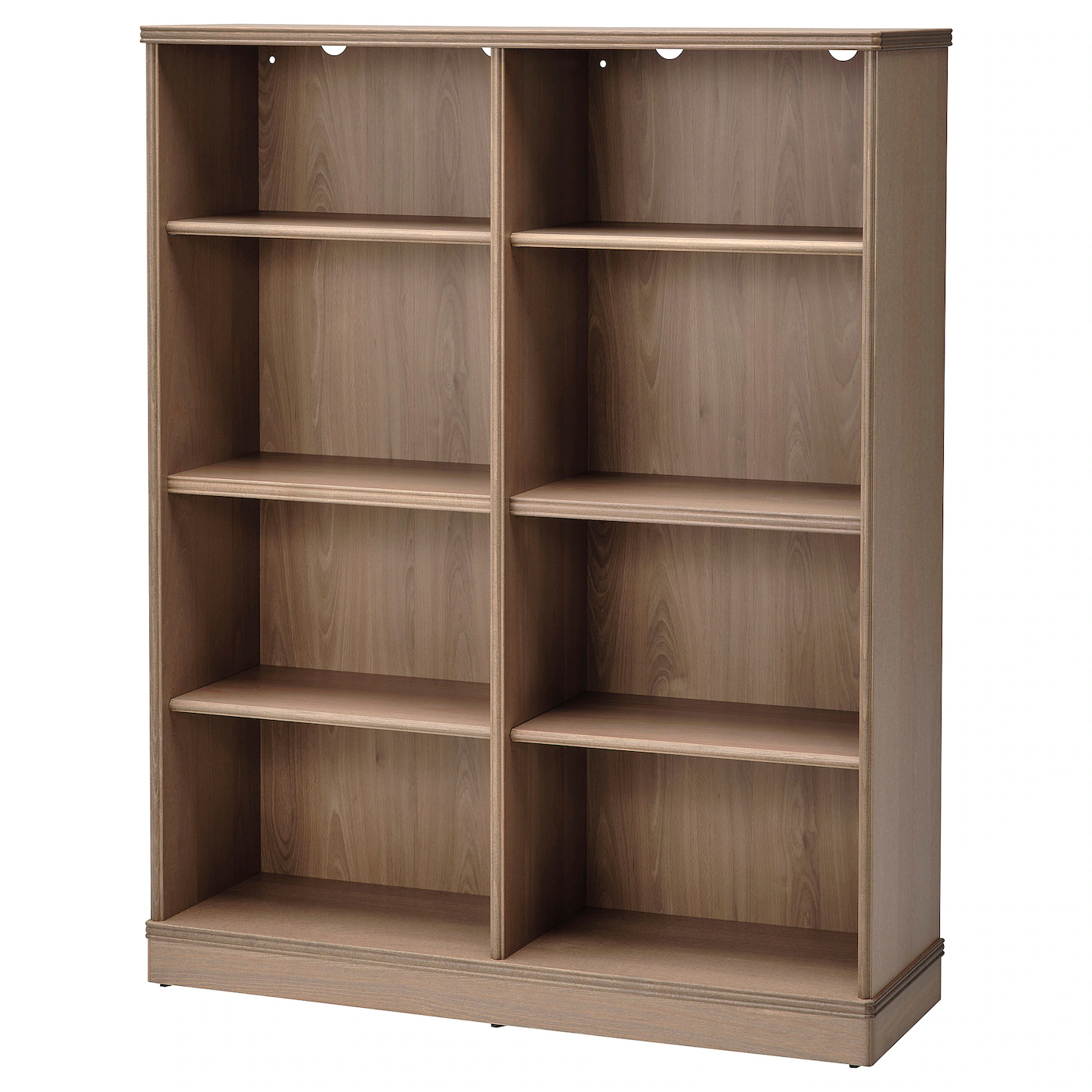LANESUND Biblioteka, siva-smeđa, 121x37x152 cm