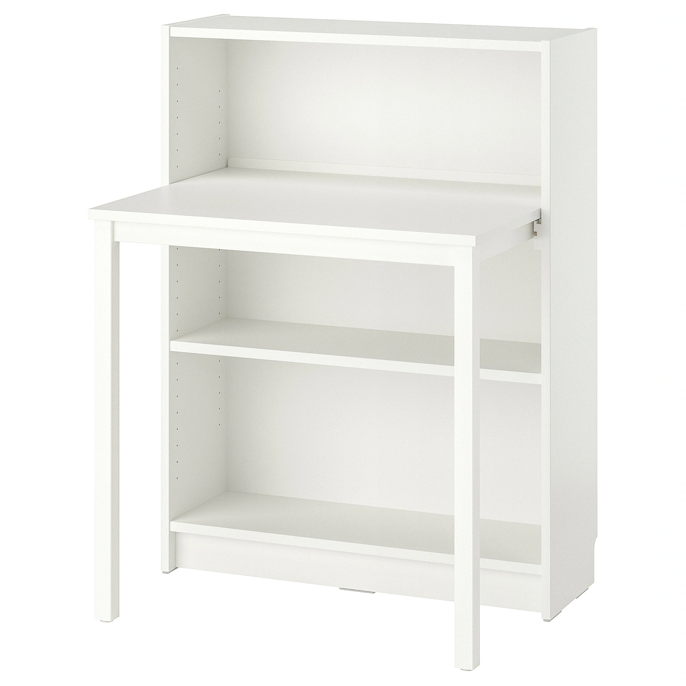 BILLY Biblioteka s radnim stolom, bela, 80x106 cm