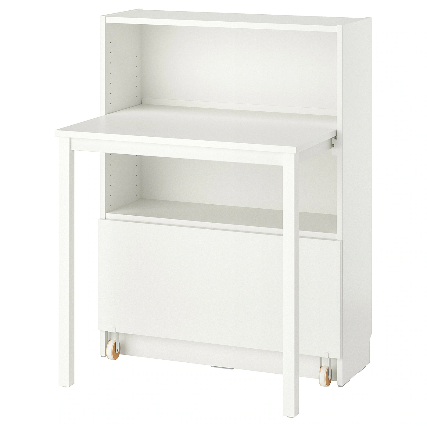 BILLY Biblioteka s radnim stolom i fiokom, bela, 80x106 cm