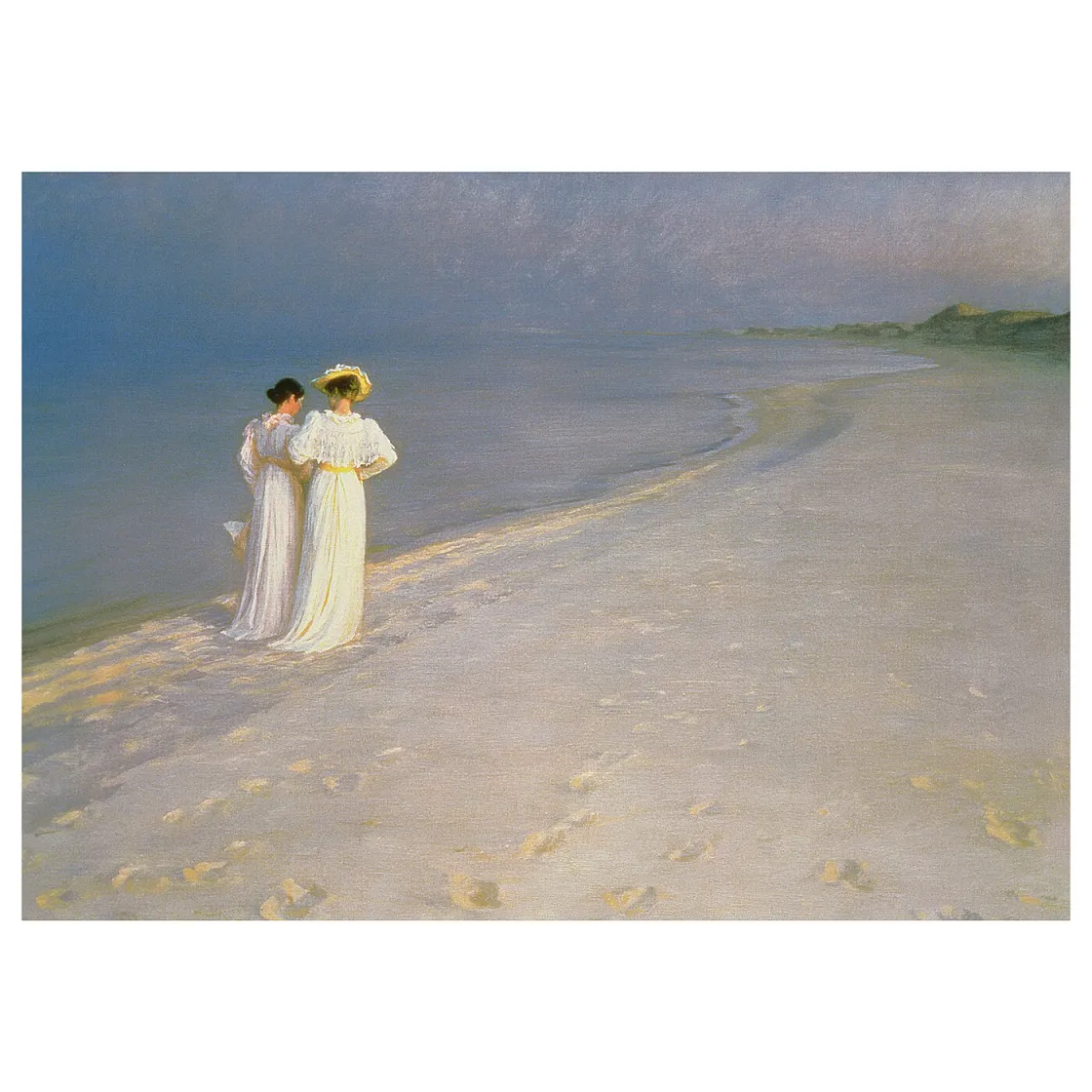BJÖRKSTA Slika, letnje veče na Skagen plaži, 140x100 cm