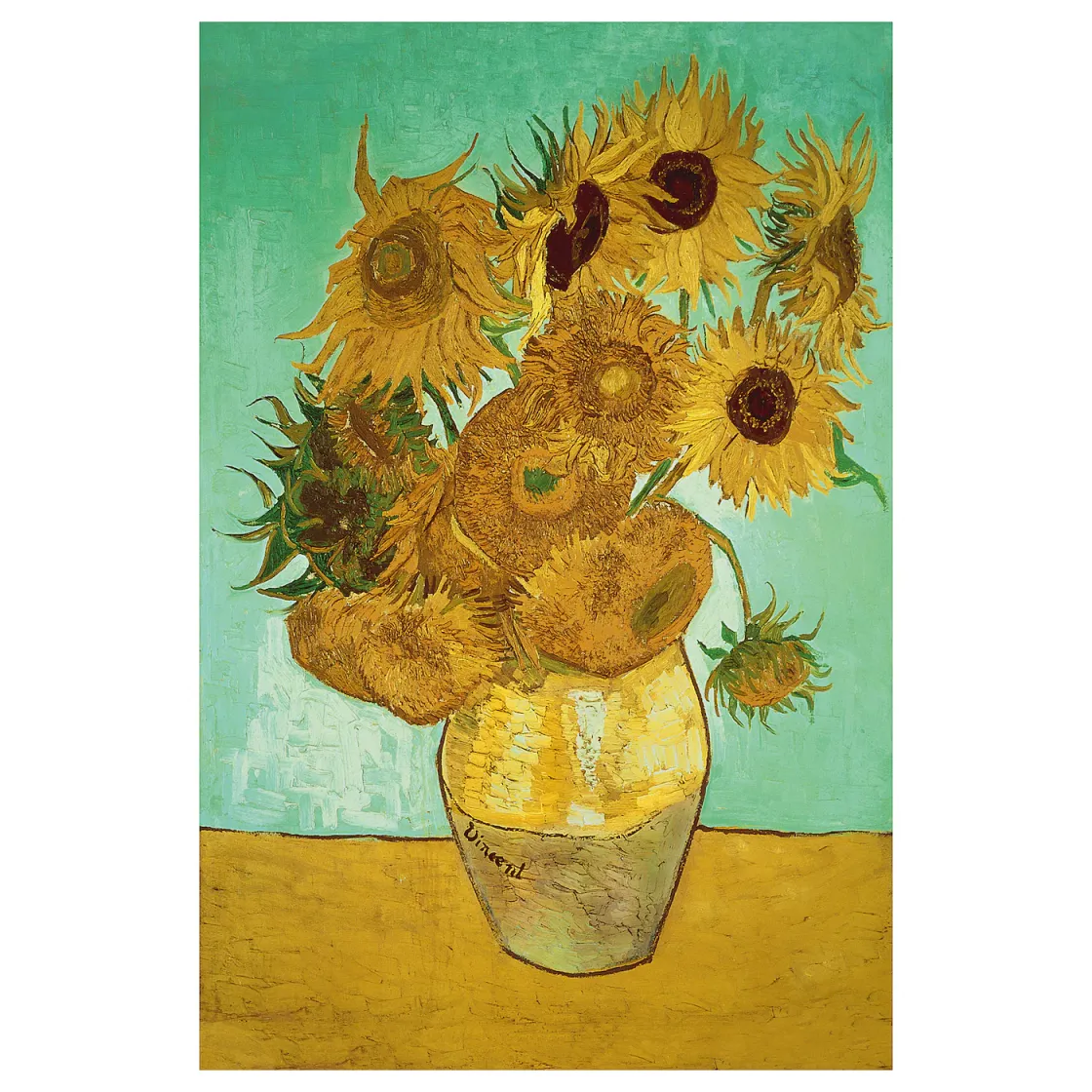 BJÖRKSTA Slika, mrtva priroda/Vaza s 12 suncokreta, 78x118 cm