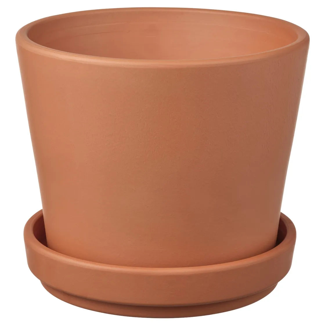 BRUNBÄR Saksija s tacnom, napolju terakota, 12 cm