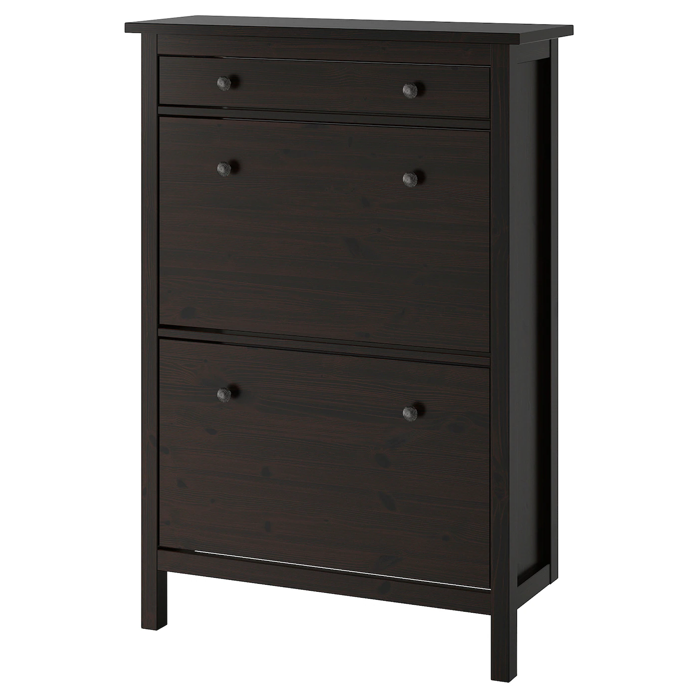 HEMNES Cipelarnik s 2 odeljka, crnosmeđa, 89x30x127 cm