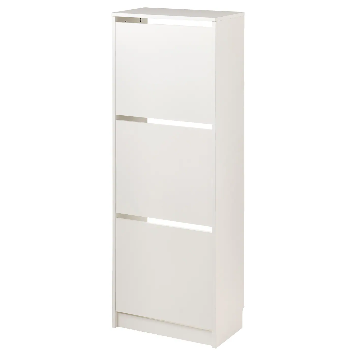 BISSA Cipelarnik s 3 odeljka, bela, 49x28x135 cm