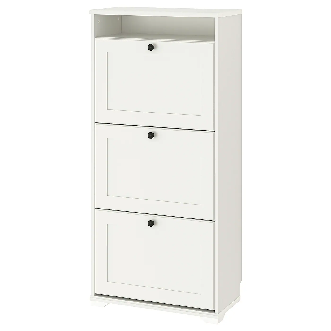 BRUSALI Cipelarnik s 3 odeljka, bela, 61x30x130 cm