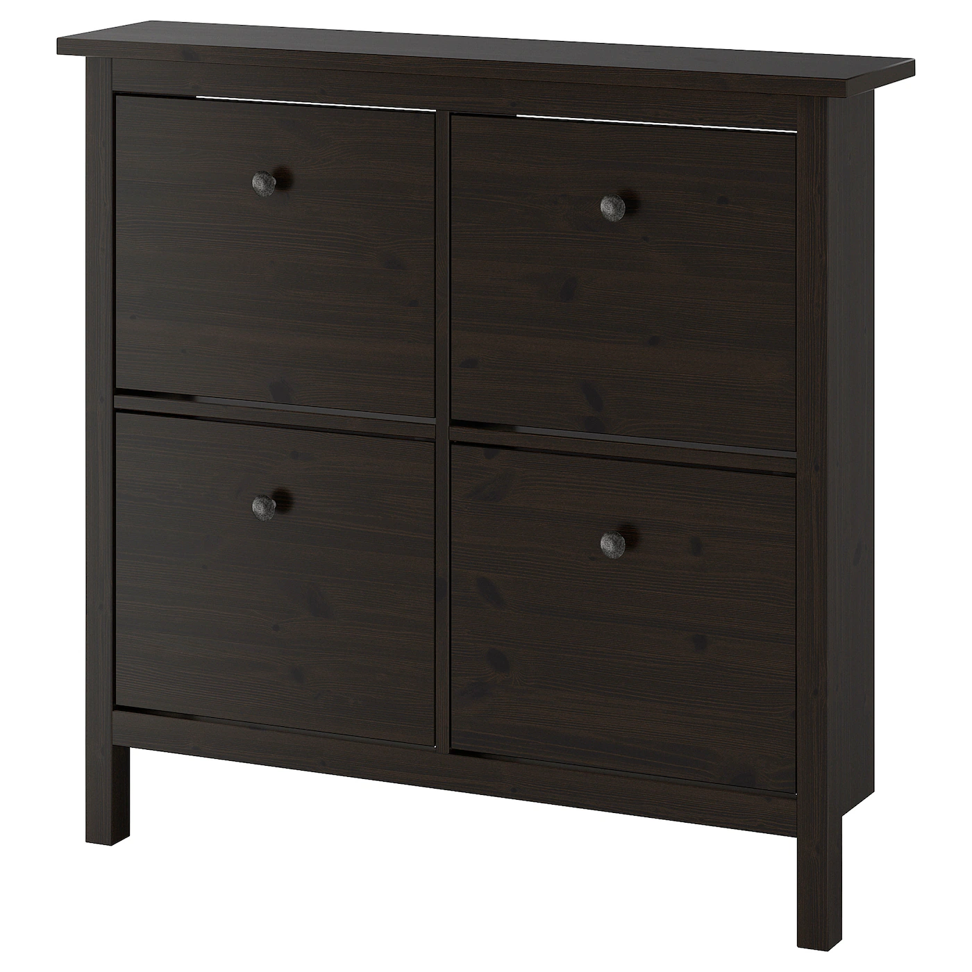 HEMNES Cipelarnik s 4 odeljka, crnosmeđa, 107x22x101 cm