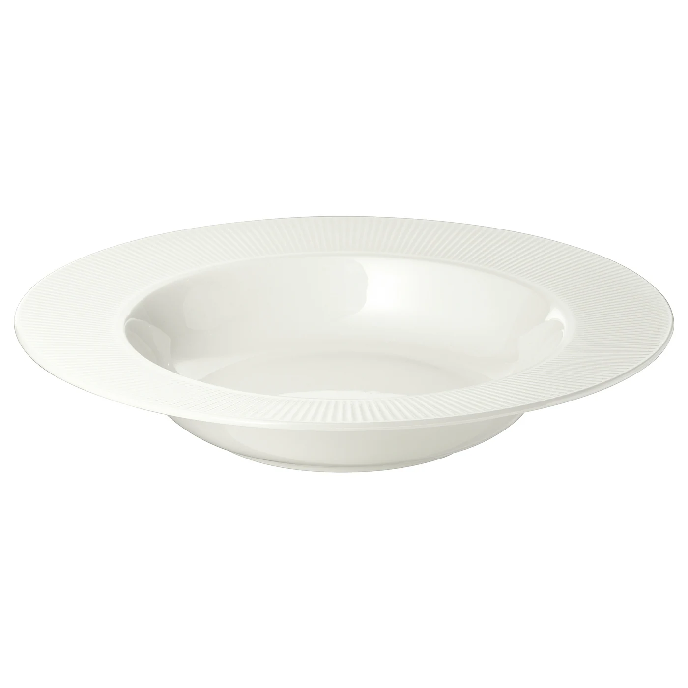 OFANTLIGT Duboki tanjir, bela, 24 cm