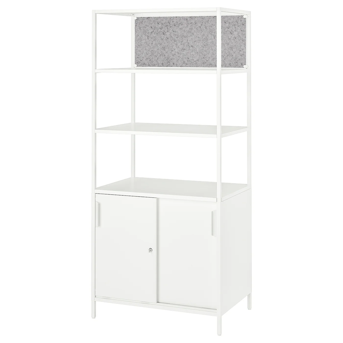 TROTTEN Element s kliz.vratima/oglas.tablom, bela, 80x180 cm