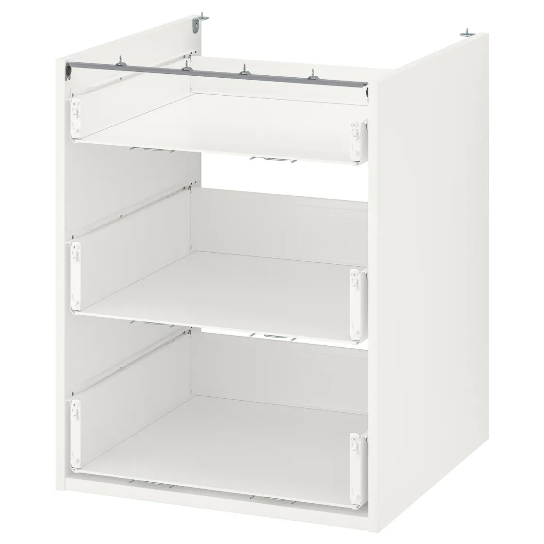 ENHET Podni element s 3 fioke, bela, 60x60x75 cm