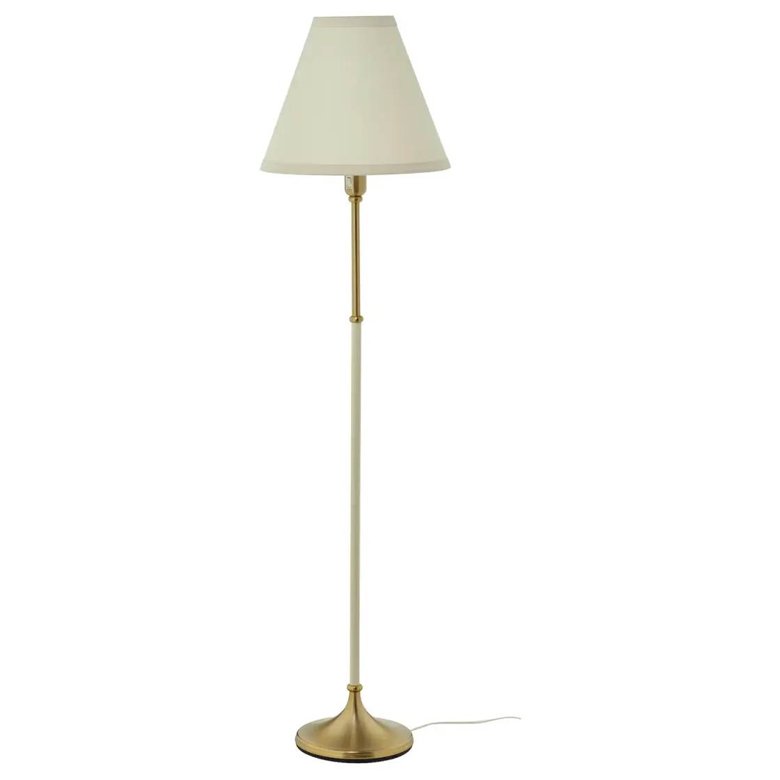 FLYGHÖJD Podna lampa, mesing/bež