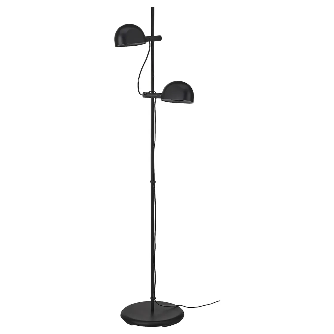 FOLKBÅT Podna lampa s 2 refl., crna