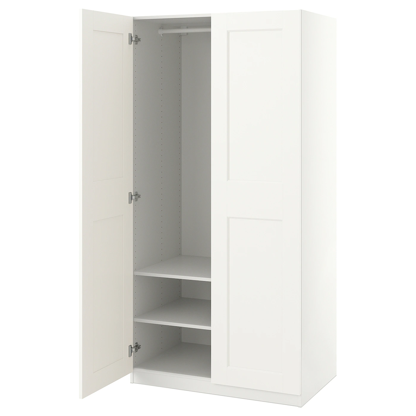 PAX / GRIMO Garderober, bela/bela, 100x60x201 cm