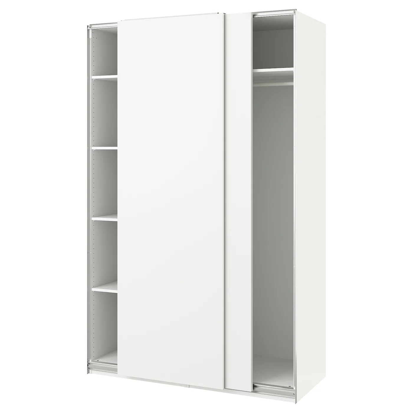 PAX / HASVIK Garderober, bela/bela, 150x66x236 cm