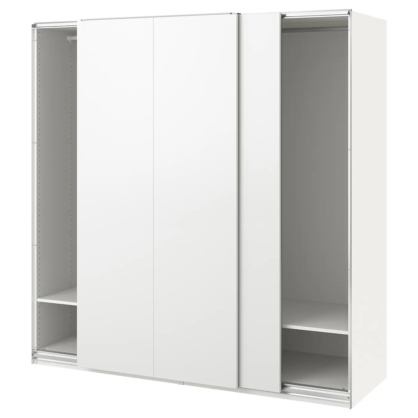 PAX / HASVIK Garderober, bela/bela, 200x66x201 cm