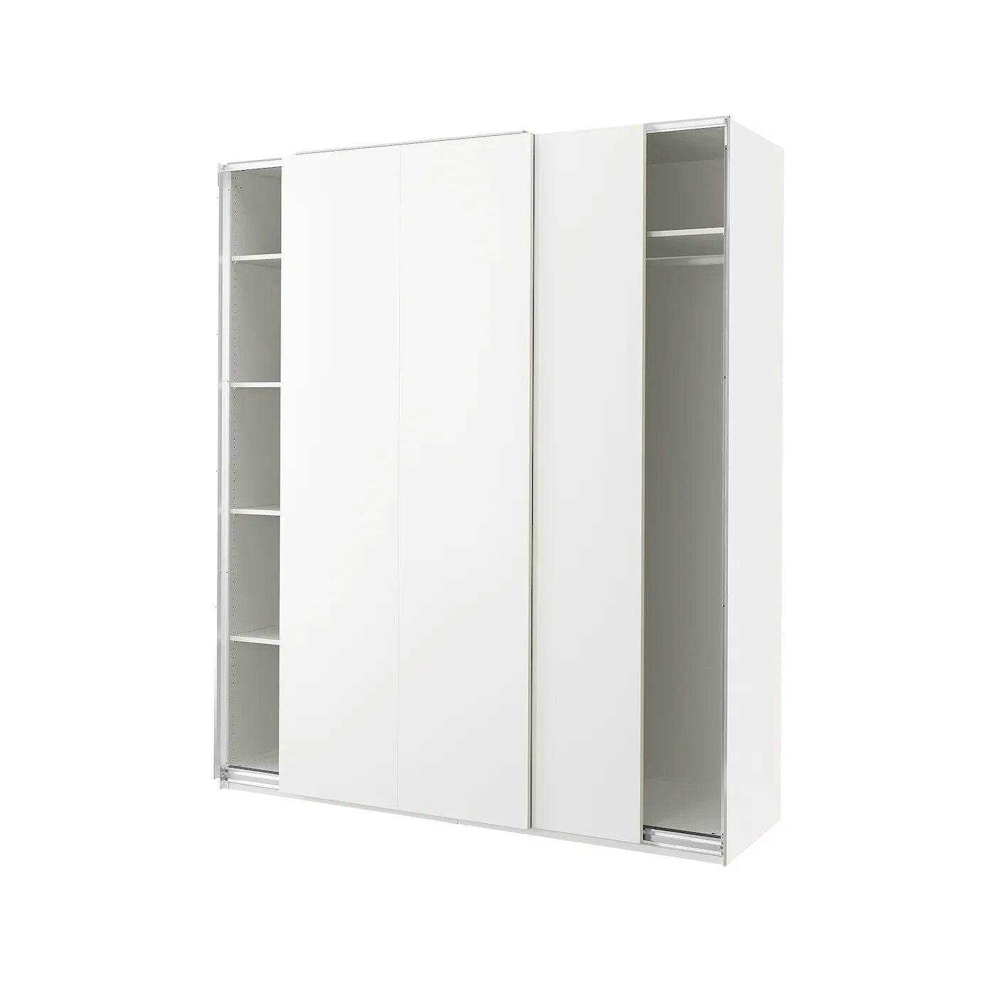 PAX / HASVIK Garderober, bela/bela, 200x66x236 cm