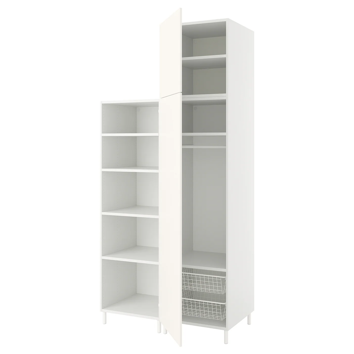 PLATSA Garderober s 2 vrata, bela/Fonnes bela, 120x57x251 cm