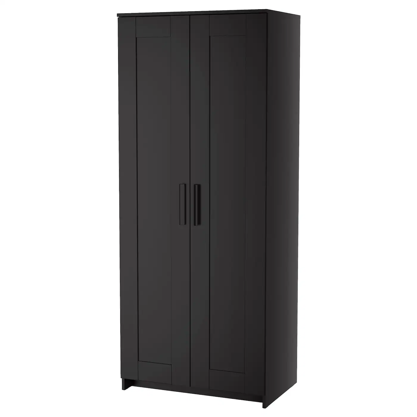 BRIMNES Garderober s 2 vrata, crna, 78x190 cm