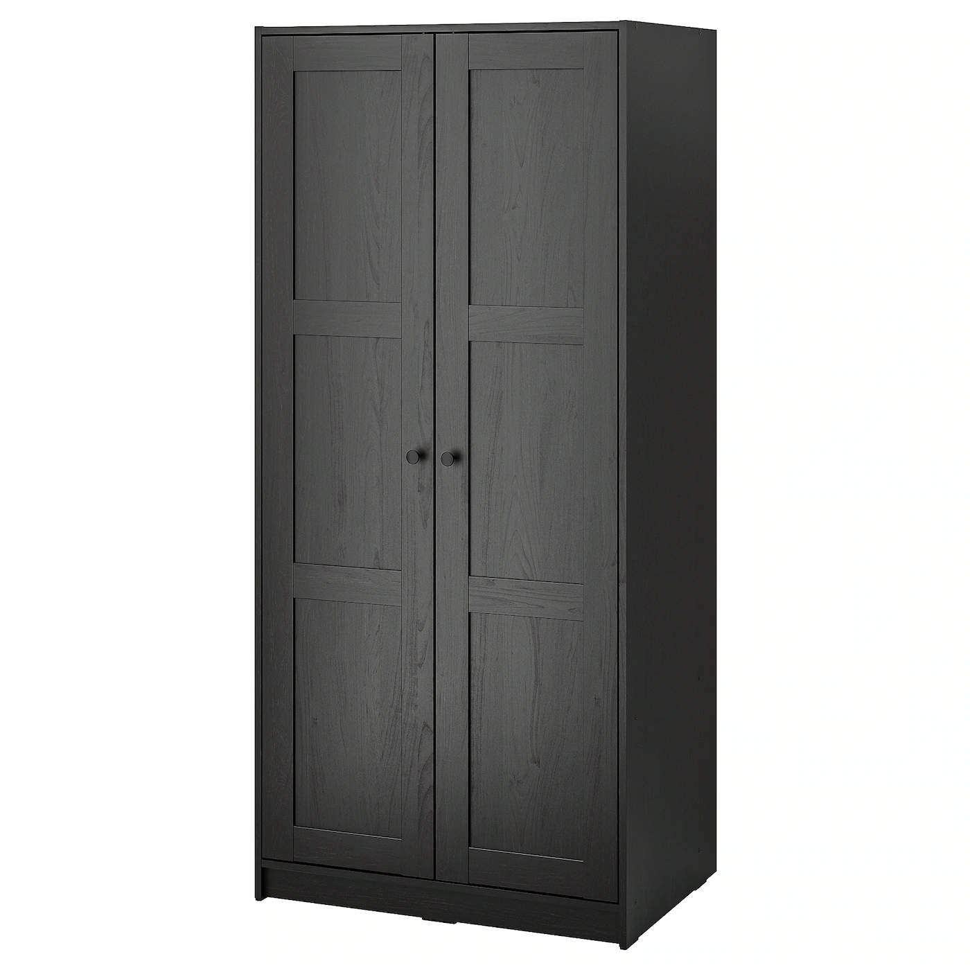 RAKKESTAD Garderober s 2 vrata, crno-smeđa, 79x176 cm