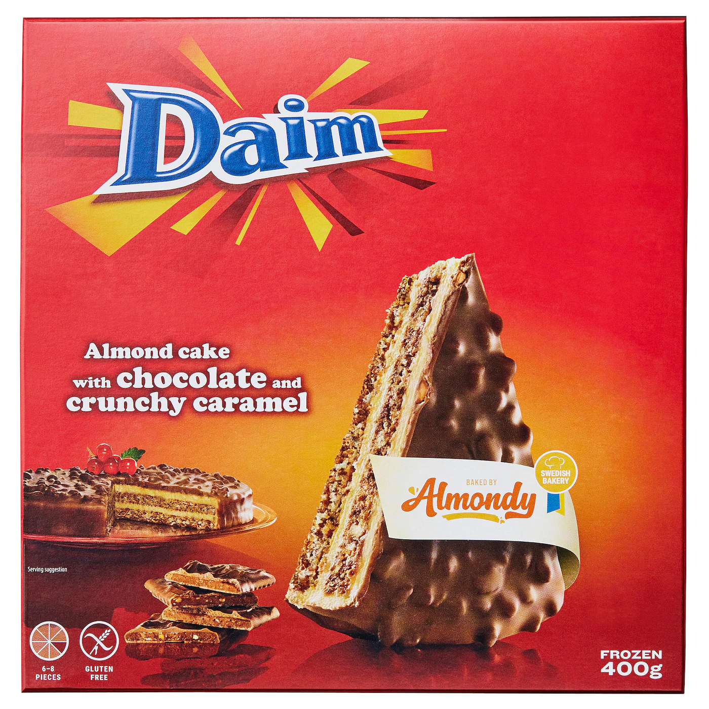 DAIM Hrskava torta s bademom i čokoladom, smrznuto, 400 g