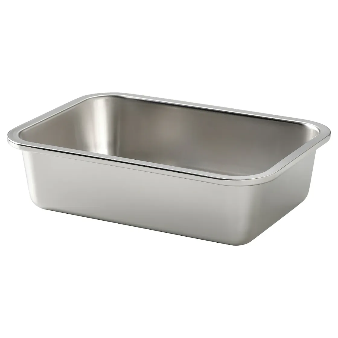 IKEA 365+ Posuda za hranu, pravougaono/nerđajući čelik, 1.0 l