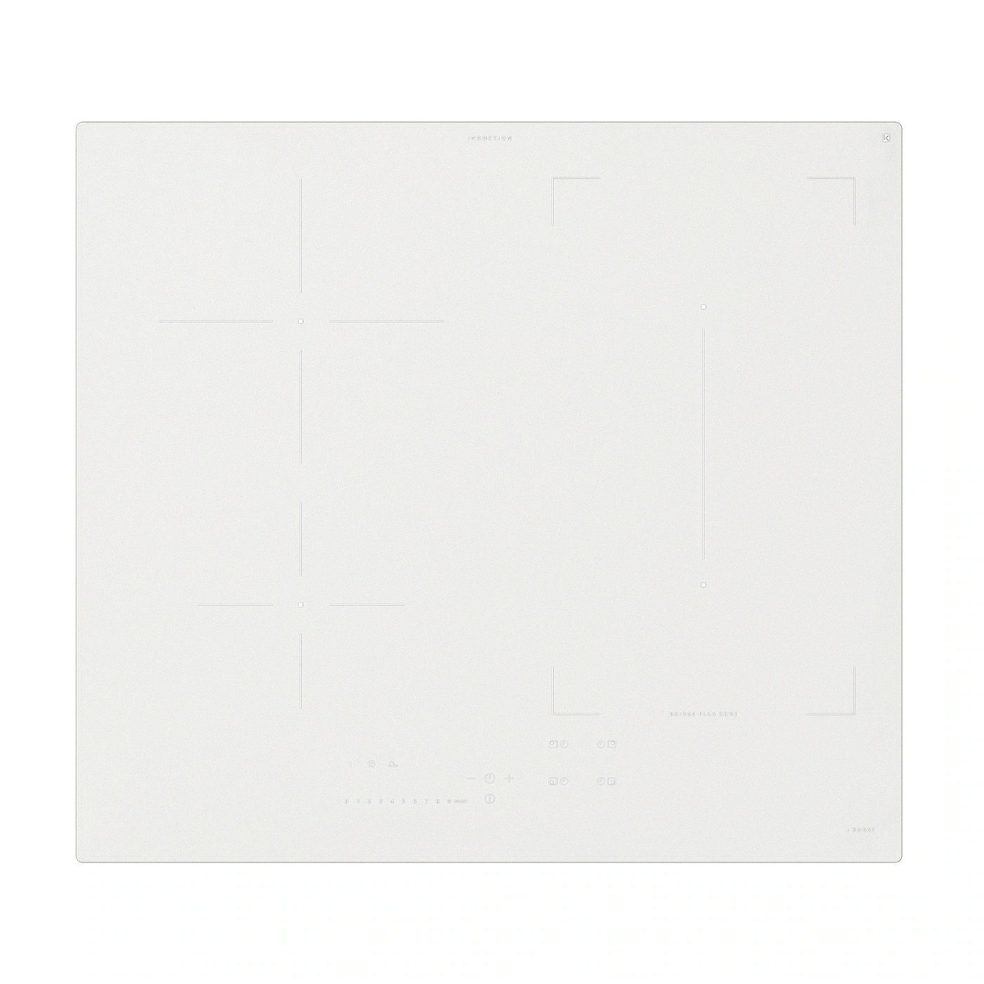 KOLSTAN Indukcijska ploča, IKEA 500 bela, 58 cm