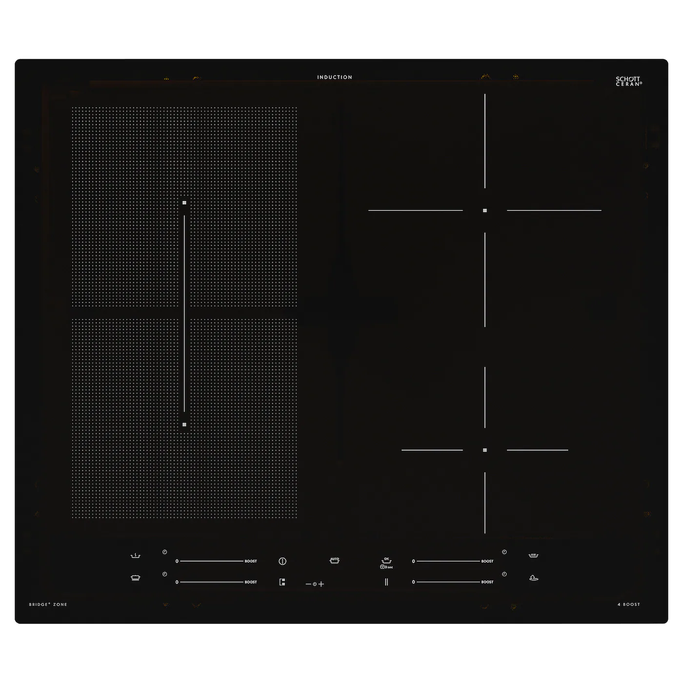 SMAKLIG Indukcijska ploča, IKEA 500 crna, 59 cm