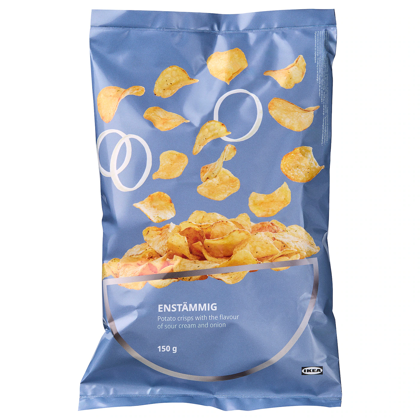 ENSTÄMMIG Čips, kisela pavlaka crni luk, 150 g