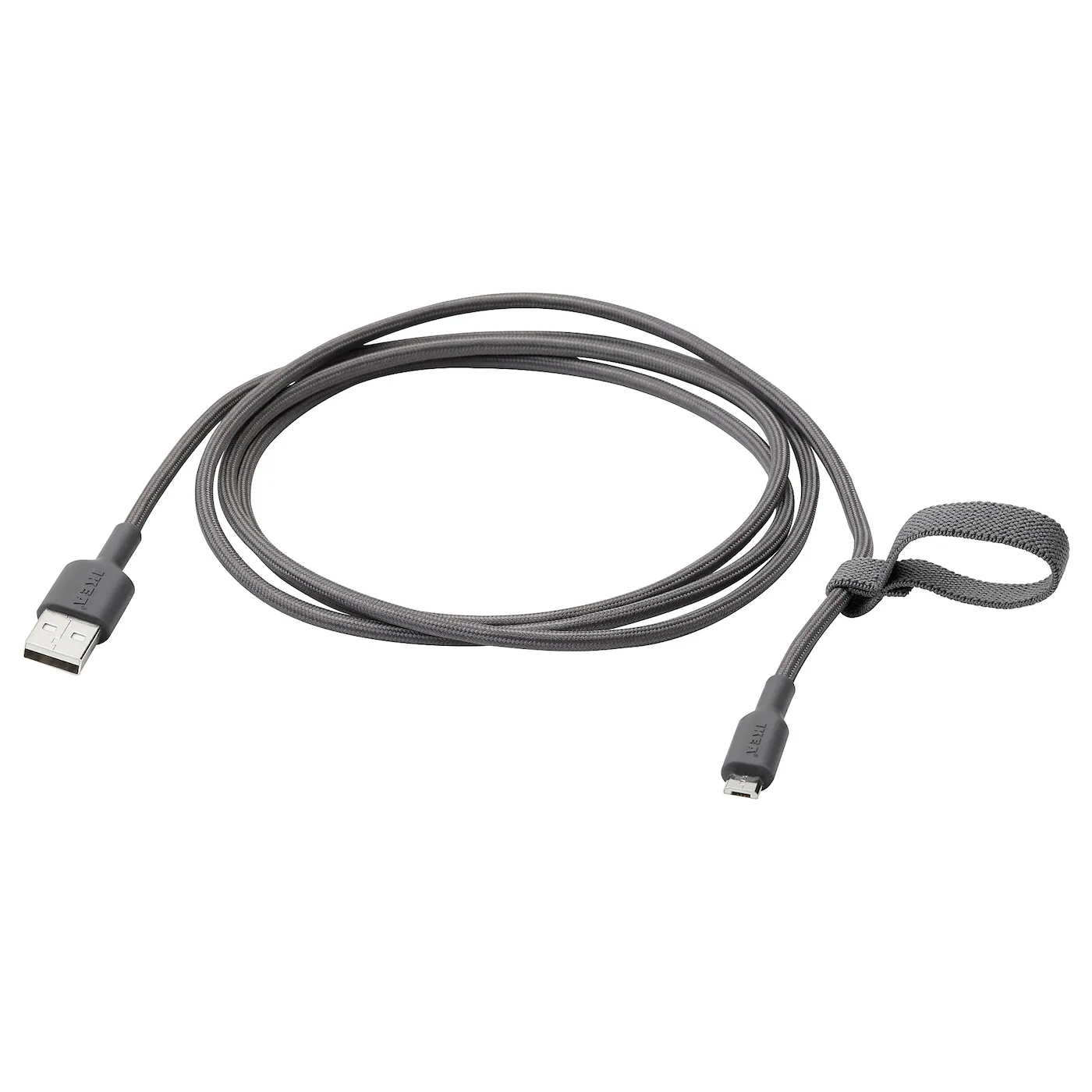 LILLHULT Kabl USB-A - mikro USB, tamnosiva, 1.5 m