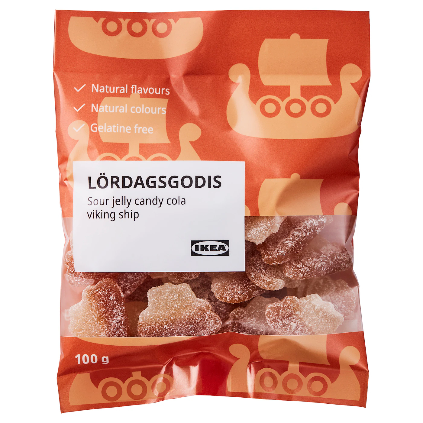 LÖRDAGSGODIS Kisele žele bombone, ukus kole, 100 g