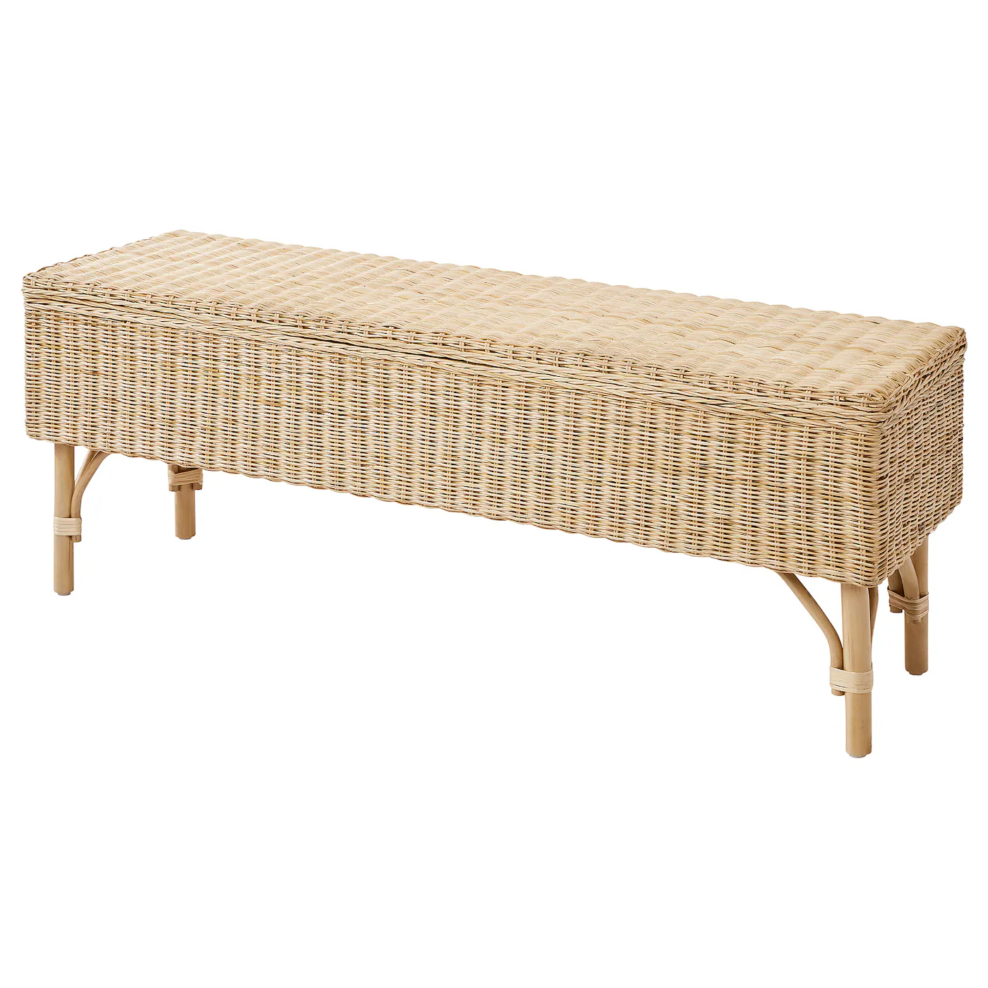 TOLKNING Klupa s odlaganjem, ručni rad ratan, 120 cm