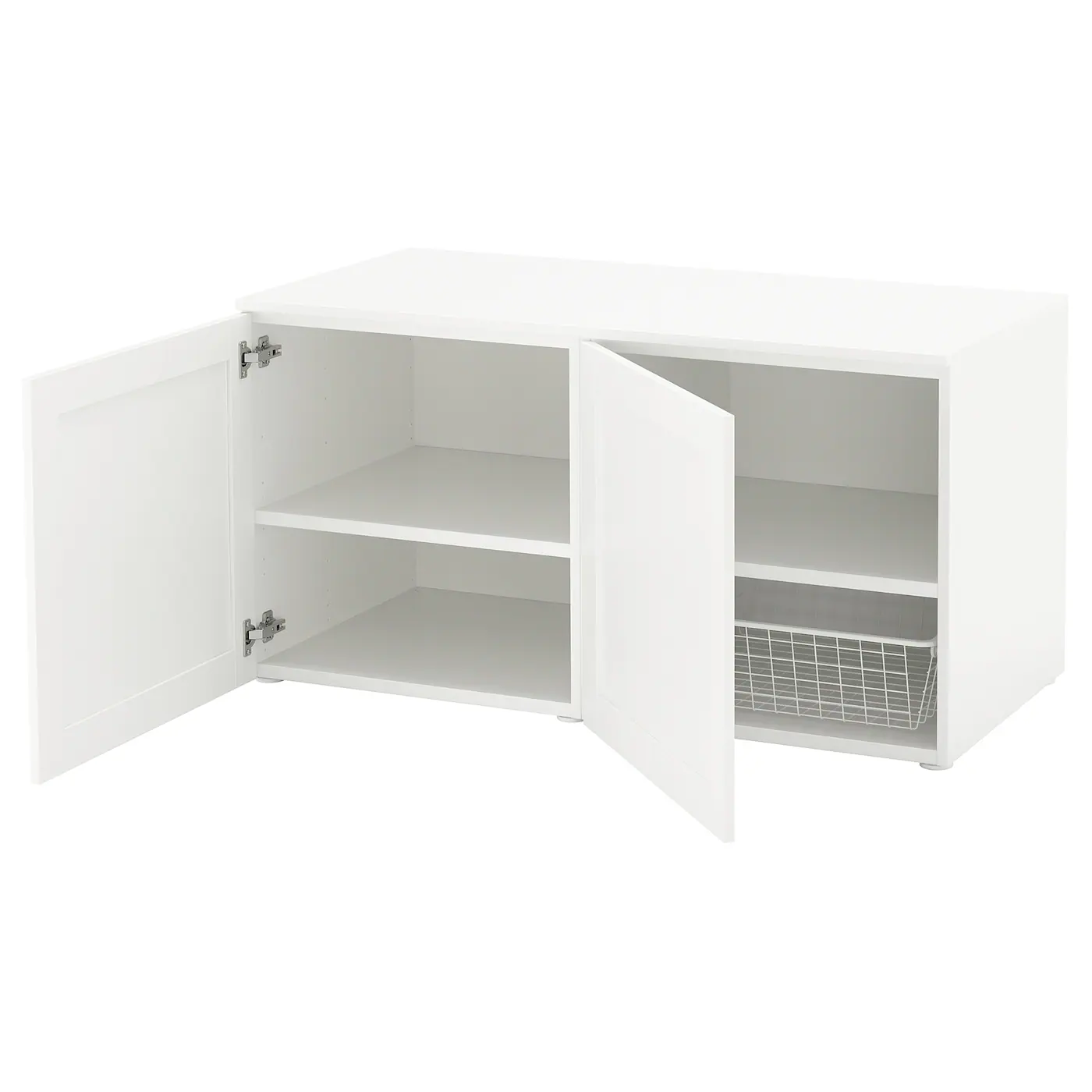 PLATSA Klupa za odlaganje, bela/Sannidal bela, 120x57x63 cm