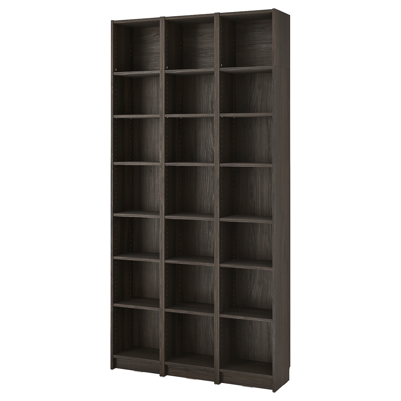 BILLY Komb.biblioteke s dodat. elementima, tamnosmeđa im. hrastovine, 120x28x237 cm