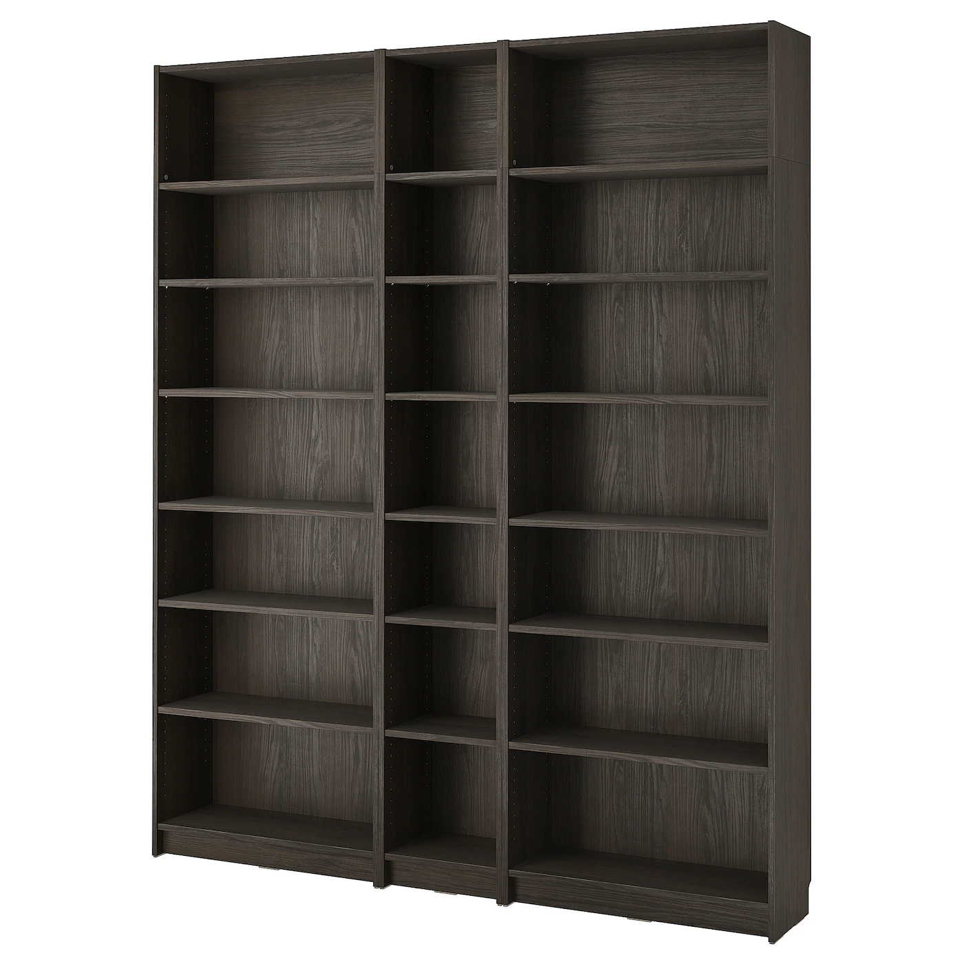 BILLY Komb.biblioteke s dodat. elementima, tamnosmeđa im. hrastovine, 200x28x237 cm