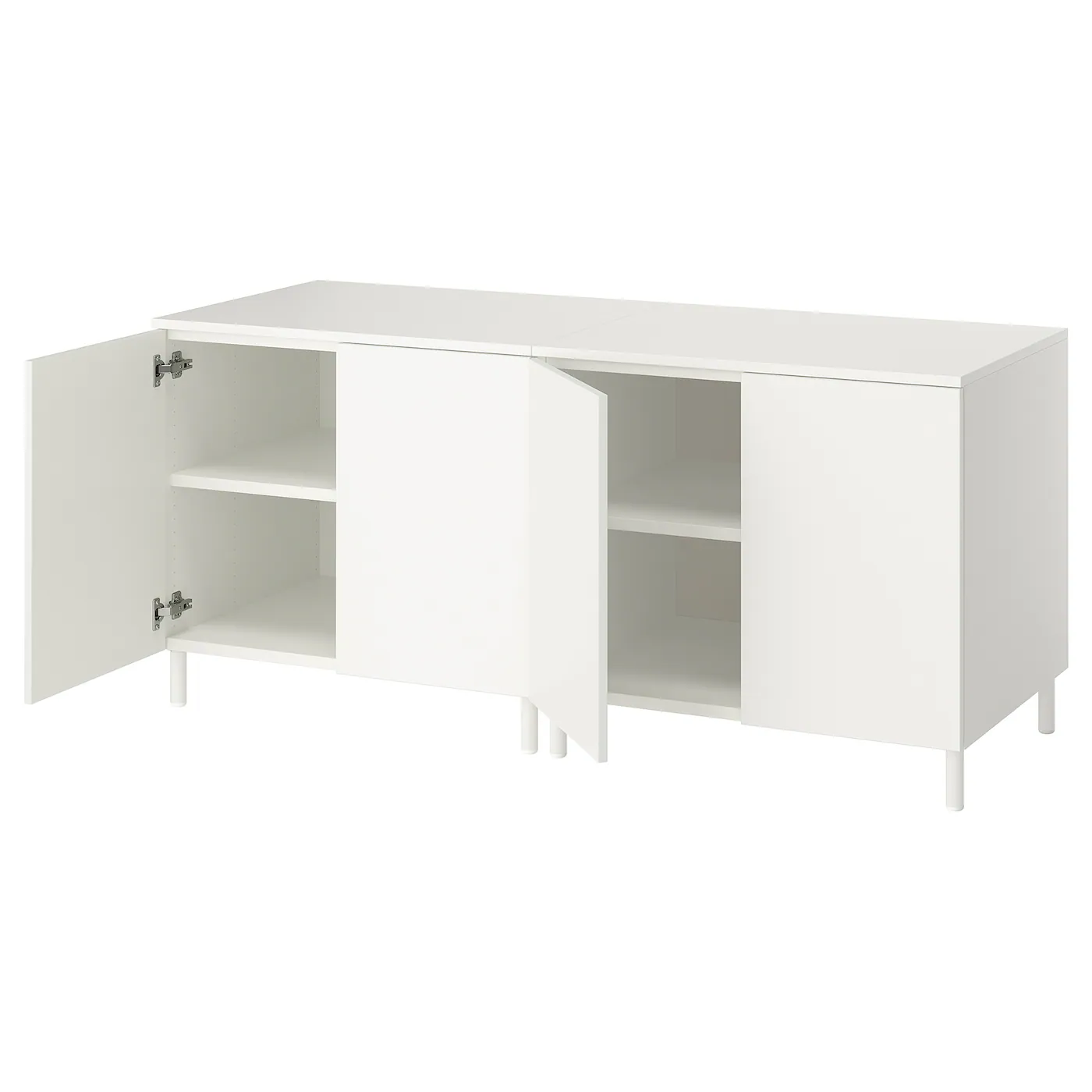 PLATSA Kombin. odlaganje s vratima, bela/Fonnes bela, 160x57x73 cm