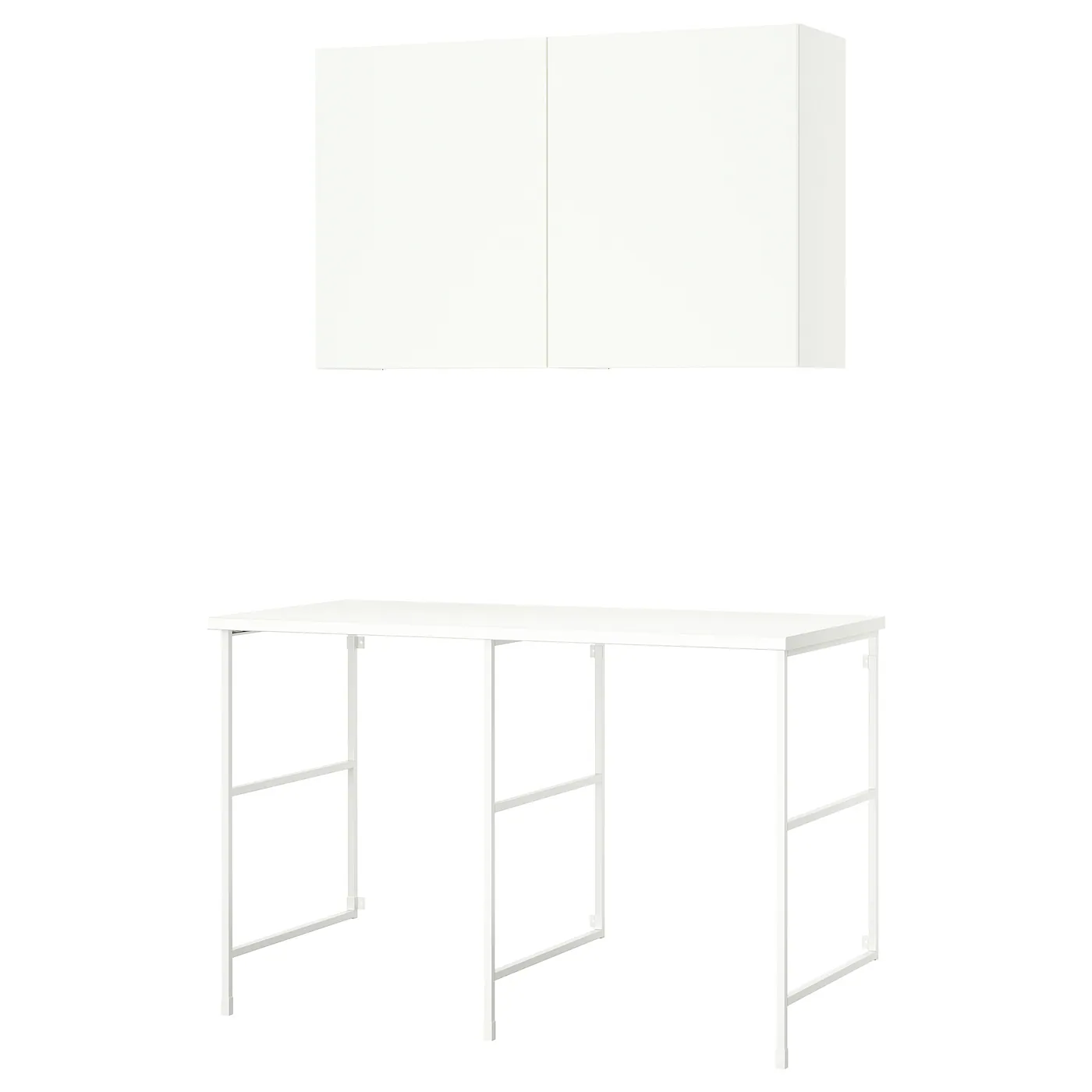 ENHET Kombinacija za odlaganje, bela, 139x63.5x90.5 cm