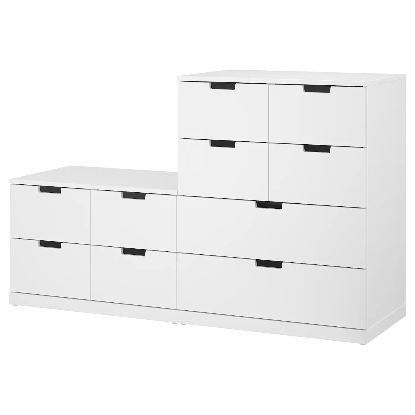 NORDLI Komoda s 10 fioka, bela, 160x99 cm