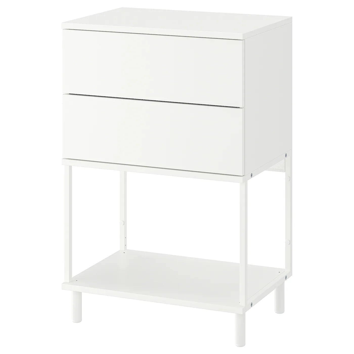 PLATSA Komoda s 2 fioke, bela/Fonnes, 60x42x93 cm