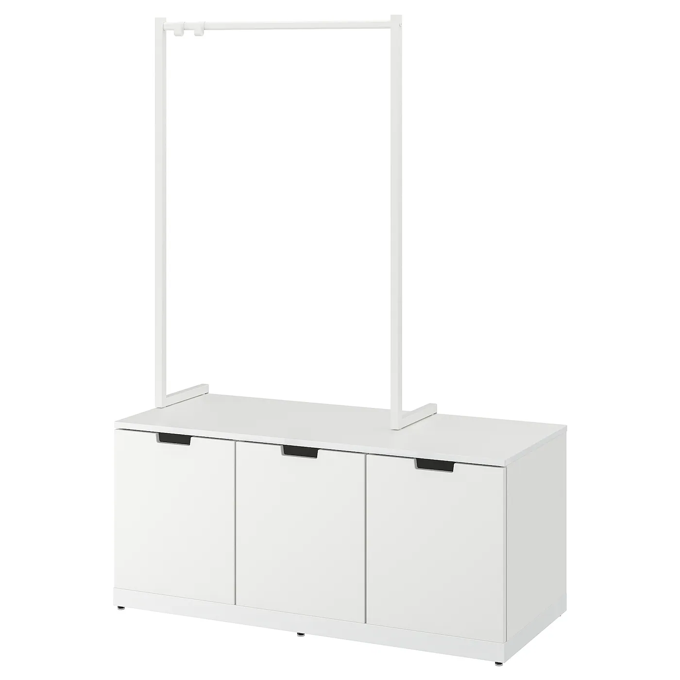 NORDLI Komoda s 3 fioke, bela, 120x169 cm