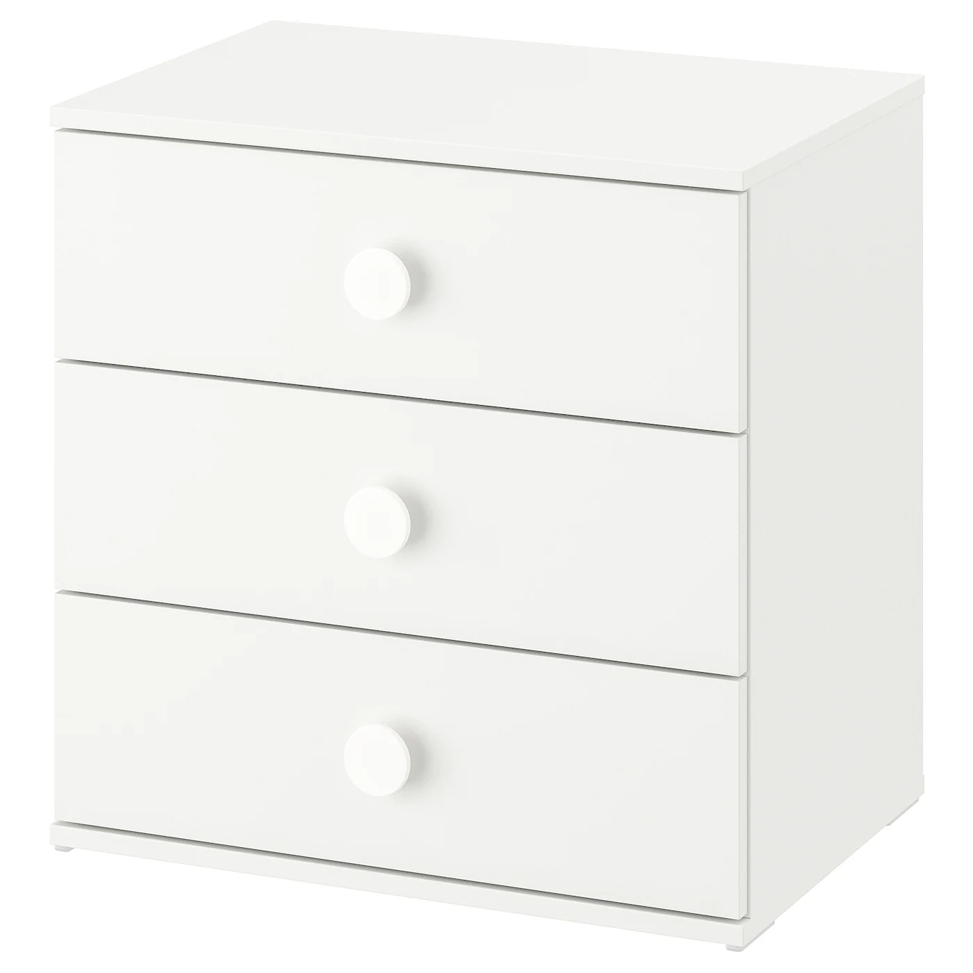 GODISHUS Komoda s 3 fioke, bela, 60x40x60 cm