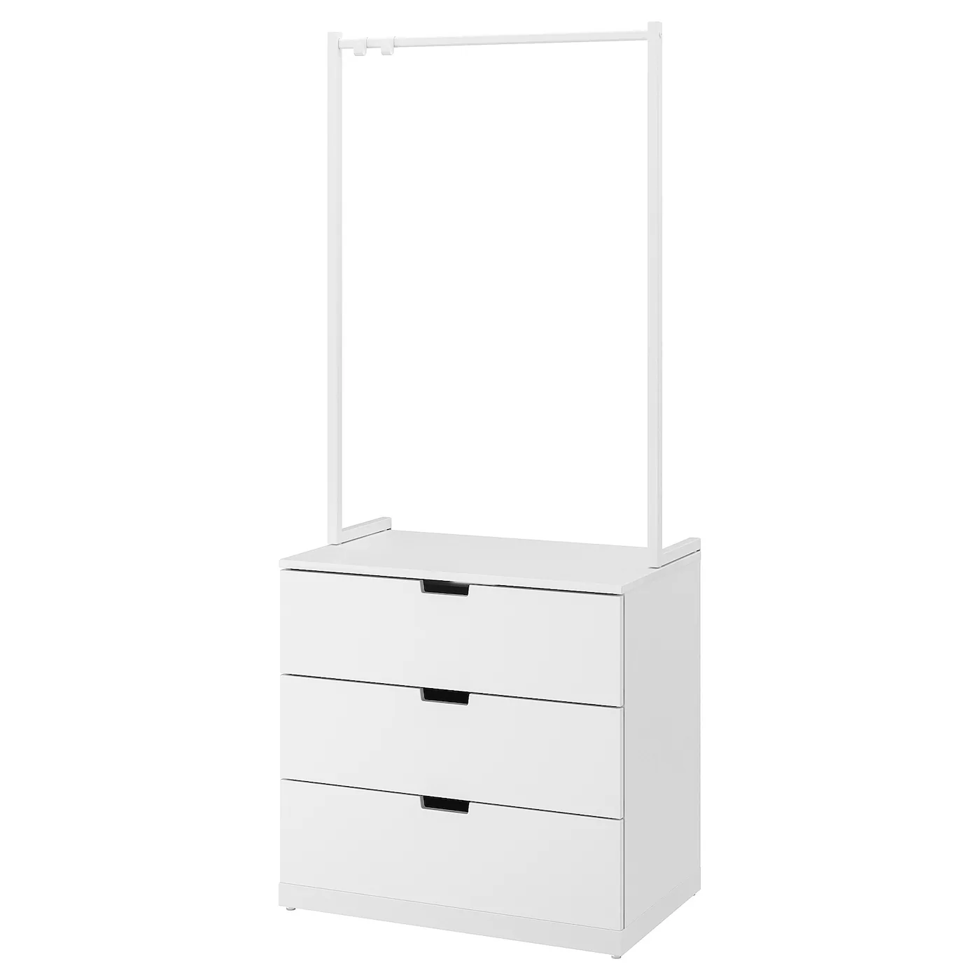 NORDLI Komoda s 3 fioke, bela, 80x192 cm