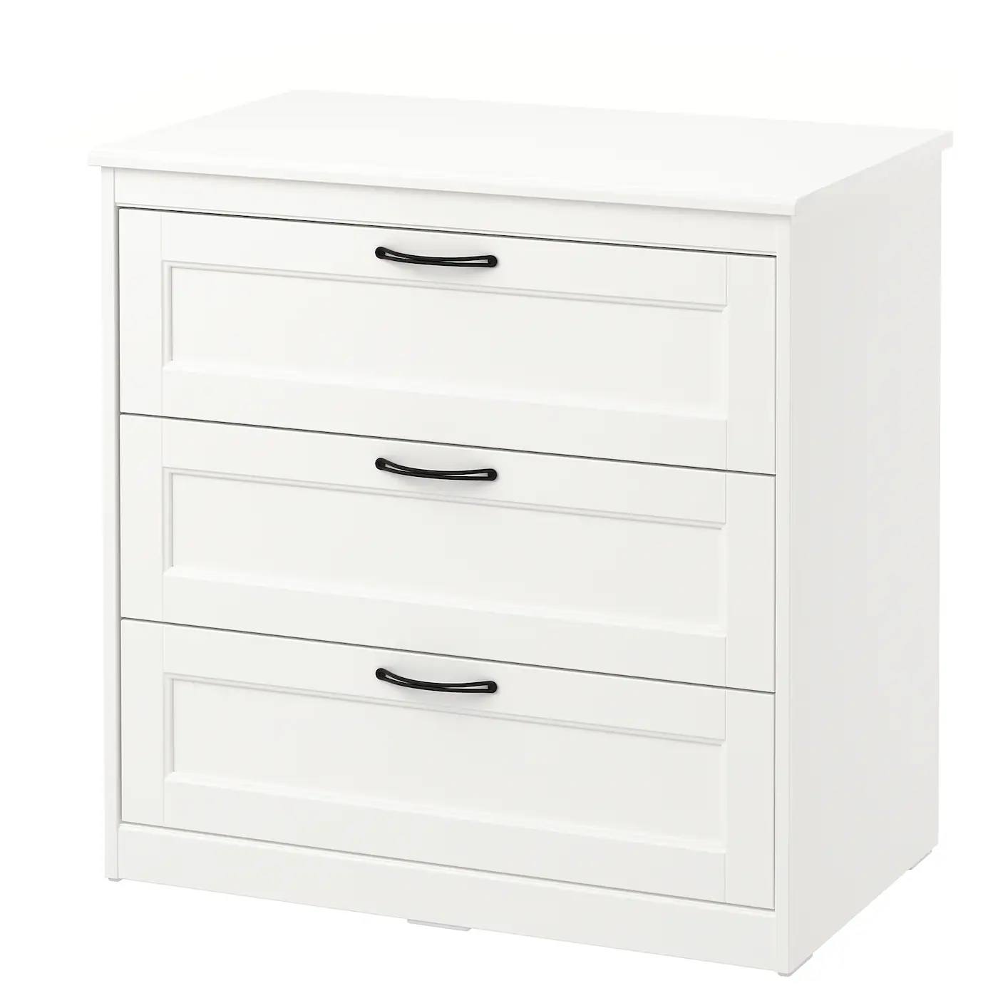SONGESAND Komoda s 3 fioke, bela, 82x81 cm