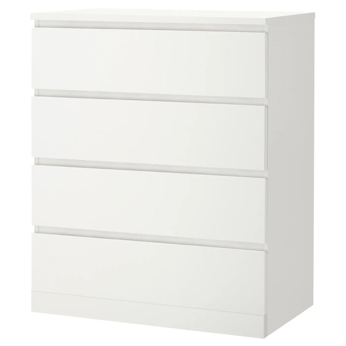 MALM Komoda s 4 fioke, bela, 80x100 cm