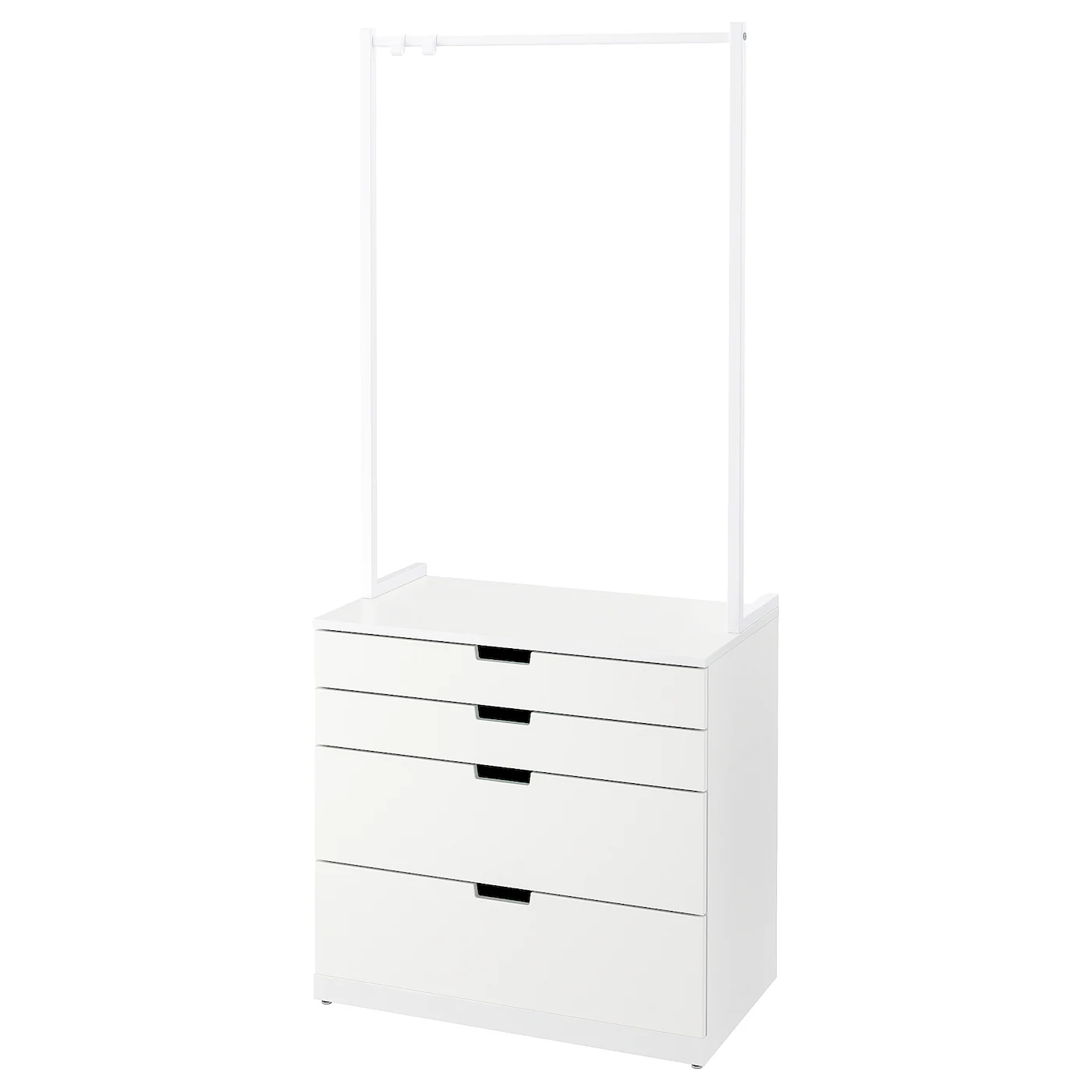NORDLI Komoda s 4 fioke, bela, 80x192 cm