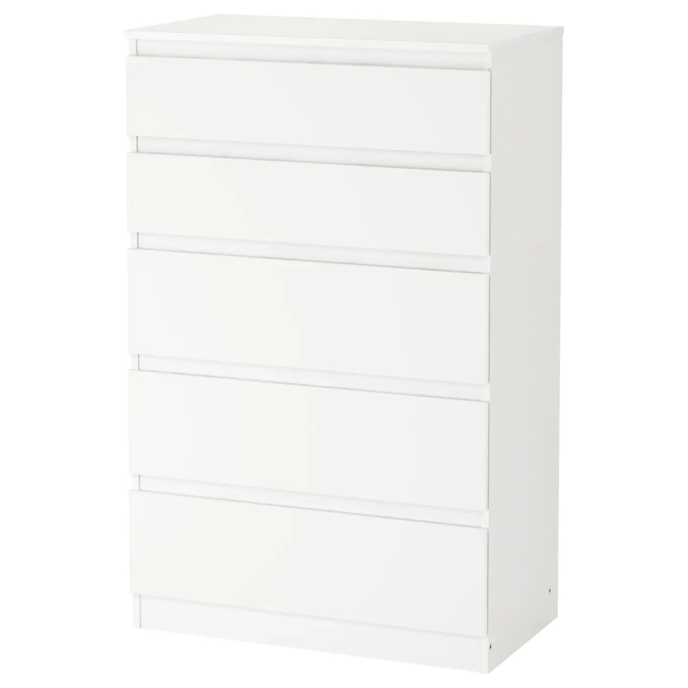 KULLEN Komoda s 5 fioka, bela, 70x112 cm