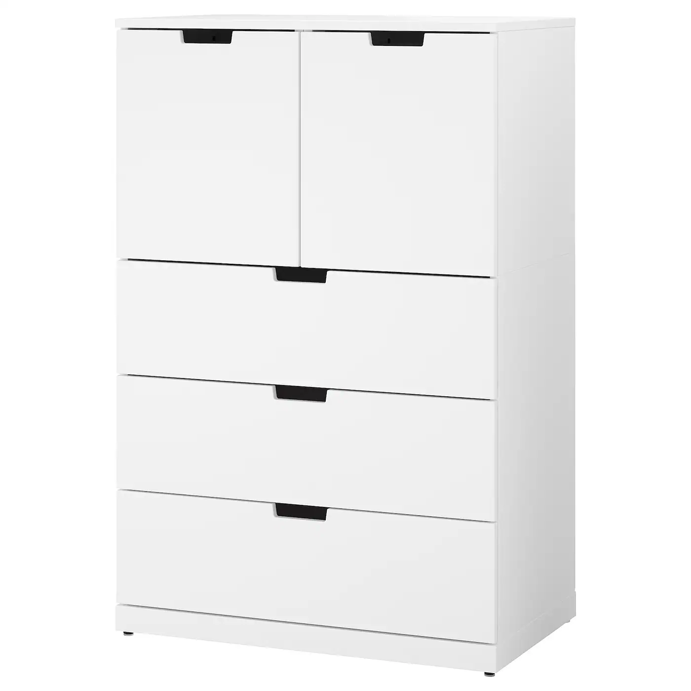 NORDLI Komoda s 5 fioka, bela, 80x122 cm