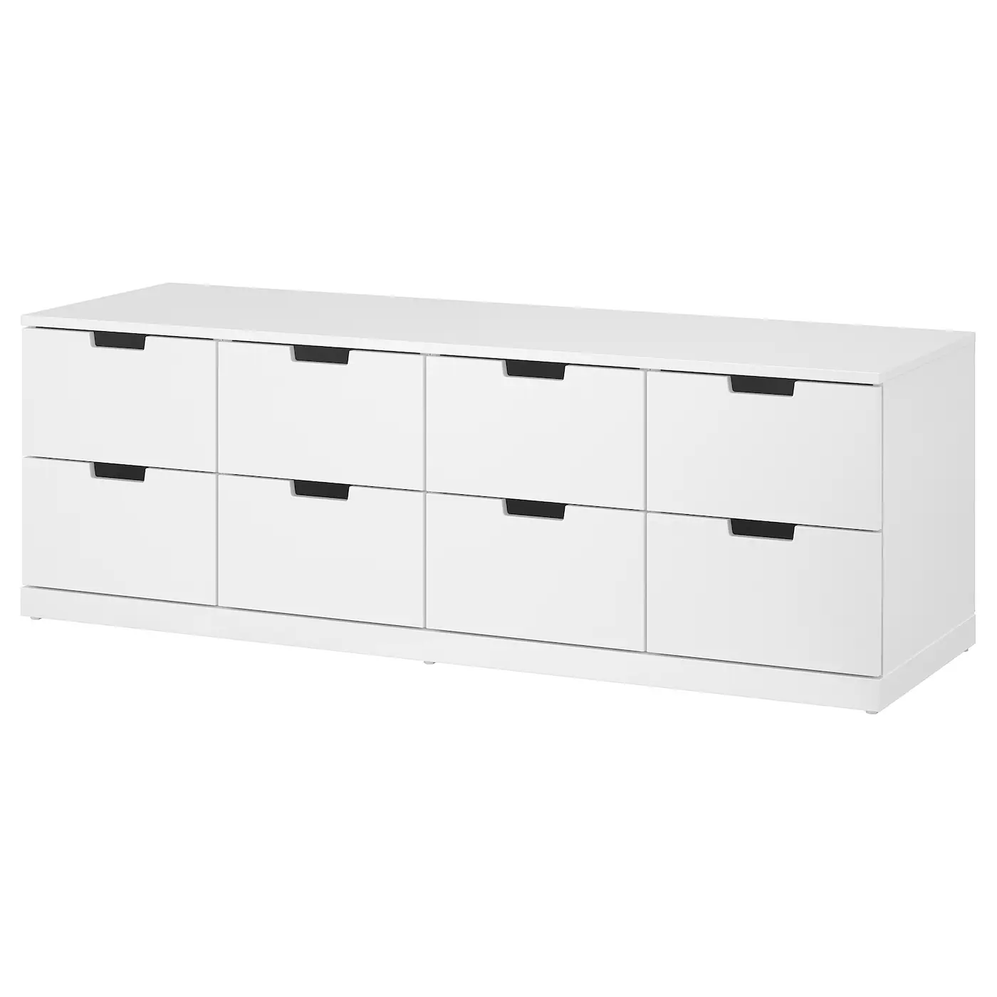 NORDLI Komoda s 8 fioka, bela, 160x54 cm
