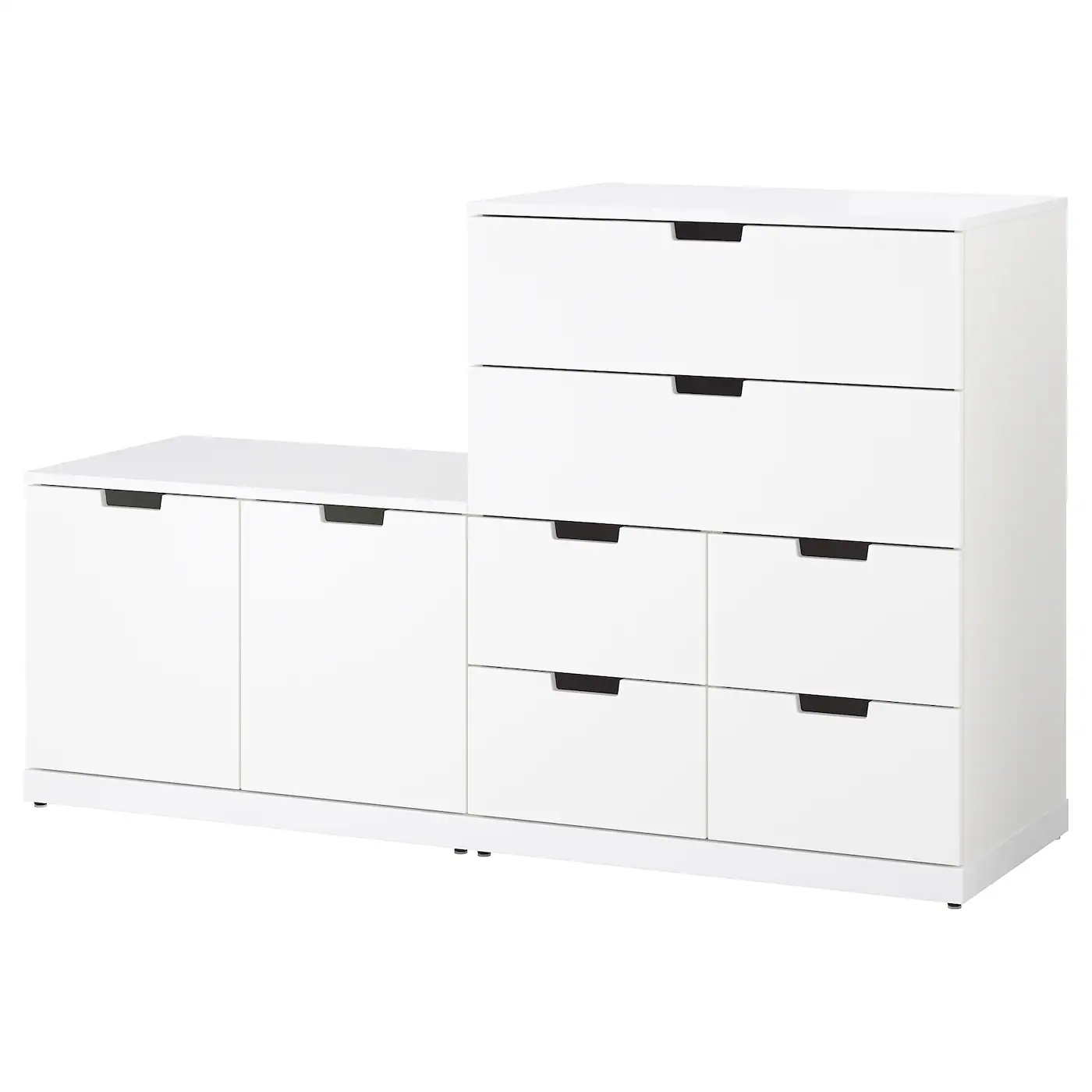 NORDLI Komoda s 8 fioka, bela, 160x99 cm