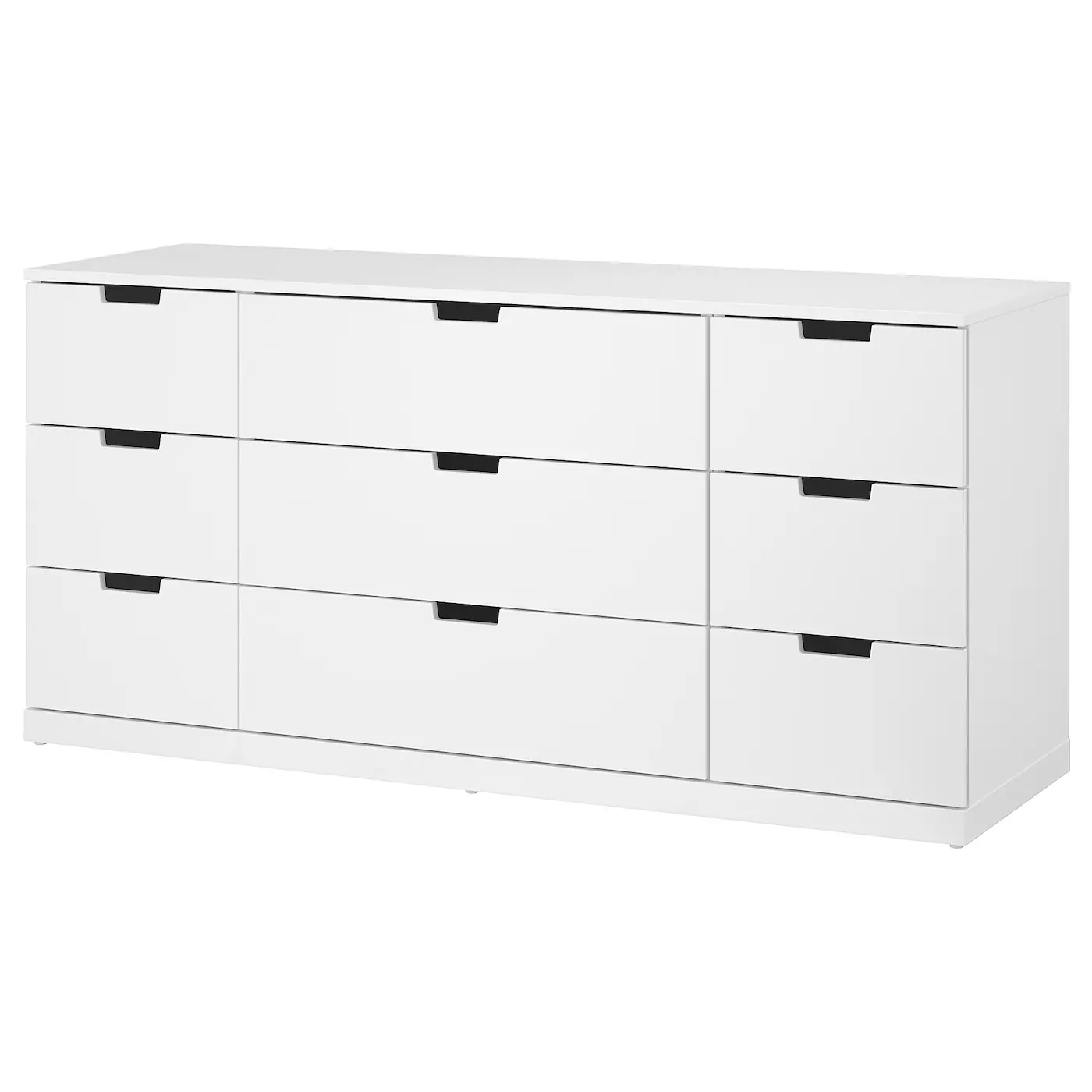 NORDLI Komoda s 9 fioka, bela, 160x76 cm