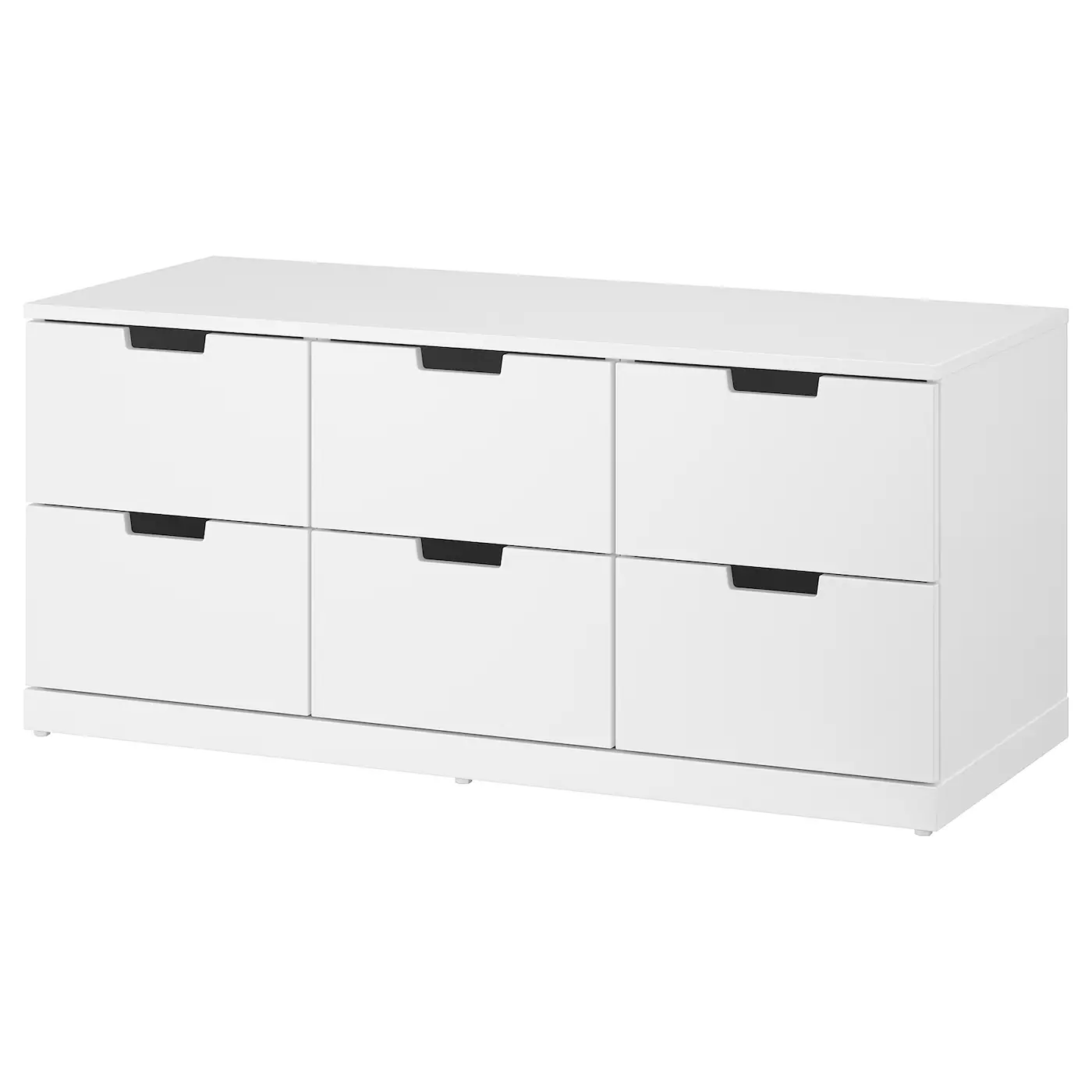 NORDLI Komoda sa 6 fioka, bela, 120x54 cm