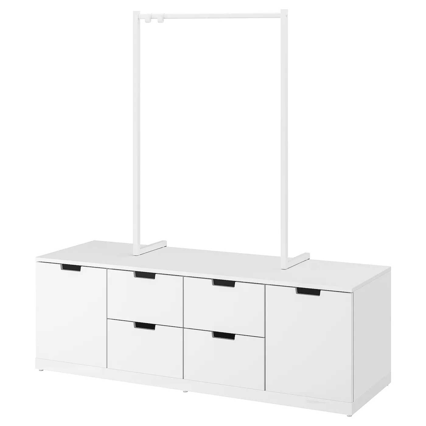 NORDLI Komoda sa 6 fioka, bela, 160x169 cm